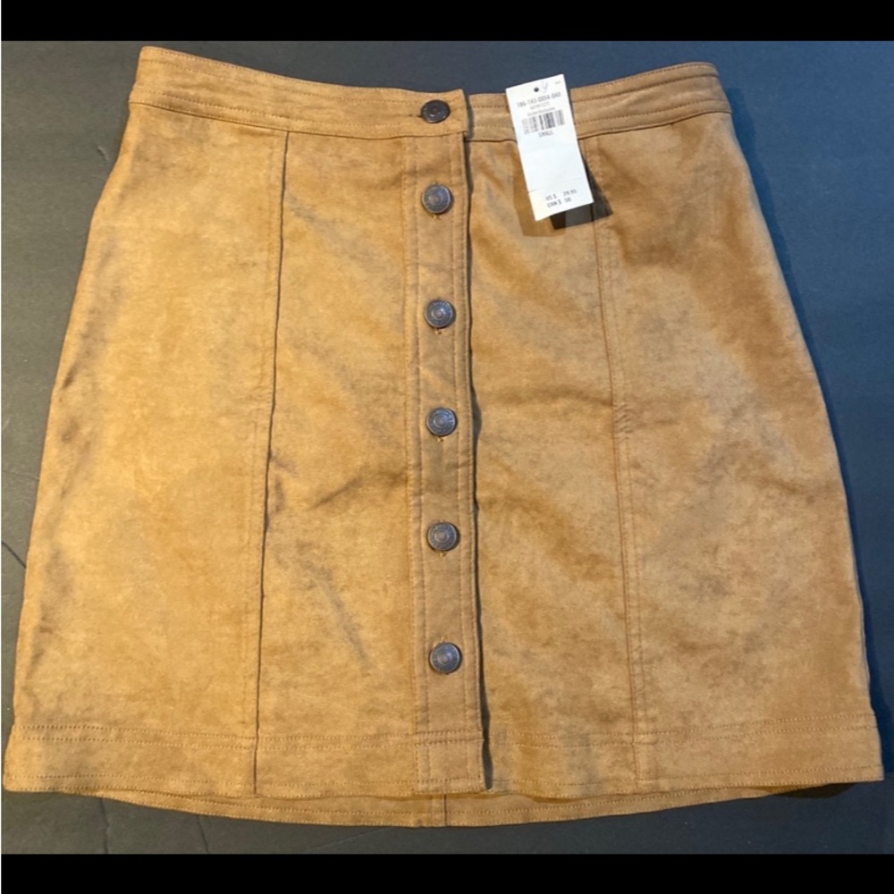 NWT Abercrombie & Fitch Tan Suede Skirt